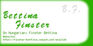 bettina finster business card